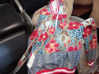 Floral Leopard Print Hoodie