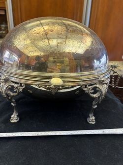 Antique silver plated chafing/serving dish large please see measurements