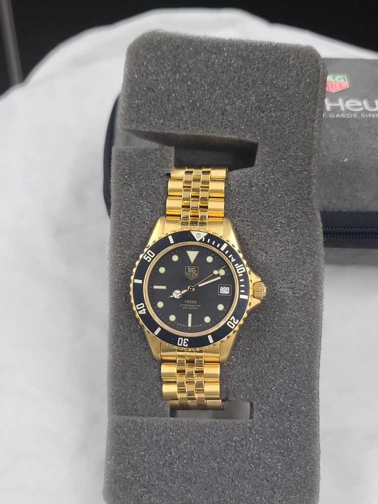 Vintage,Men Tag Heuer Watch 980.020B Custom to Gold Wolf of Wall Street 984.013N