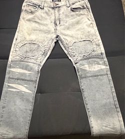 Gray  and white jeans for men size 36
