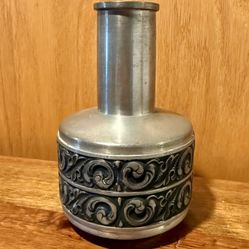 Antique 1940c Vaga Selbu Norsk Tinn Pewter 6” Vase #24