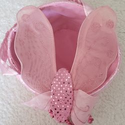 Pink Basket And Butterfly Wings