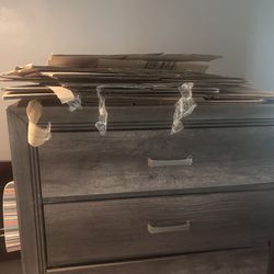 Two Like New Gray Bedroom Dressers