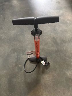 SCHWINN CYCLONE TIRE FLOOR PUMP - ORANGE