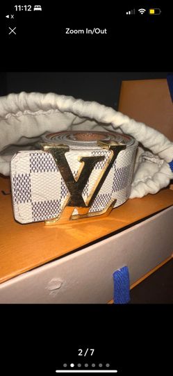 Louis Vuitton White Damier Belt