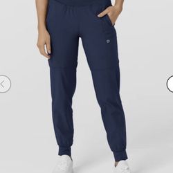 W123 Women's Comfort Waist Cargo Jogger Scrub Pant