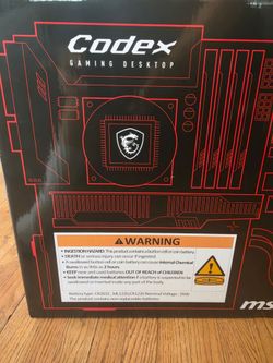 MSI Codex Z2 Gaming Desktop AMD Ryzen 5 8400F NVIDIA RTX 5060 8GB - 16GB DDR5 1 TB SSD New and Sealed