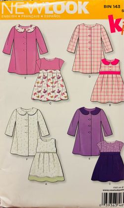 New Look 6927 Toddlers Jacket and Dress set  Uncut Girls Sizes 1/2-4