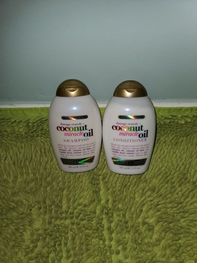 Shampoo And Conditioner Ogx 13oz Coconut Miracle Oil
