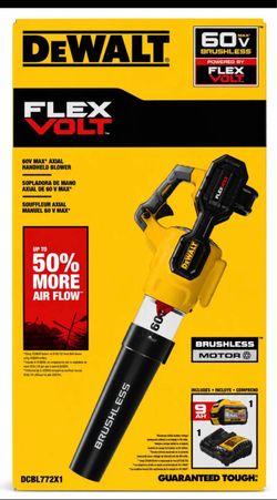 DEWALT DCBL772X1 FLEXVOLT 60V MAX Brushless Blower 600 CFM 125 MPH 9Ah Kit
