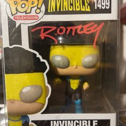 Invincible Funko pop signed by Ryan Ottley