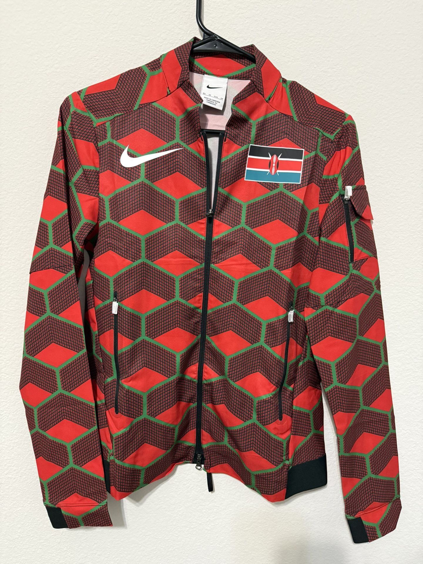 Nike Pro Elite Team Kenya Podium Zip Track Jacket Womens Sz XS CI8789-602