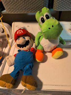 Super Mario Brothers Large Mario & Yoshi Plush 2015 Nintendo