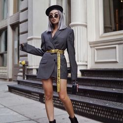 Offwhite Yellow Industrial Belt