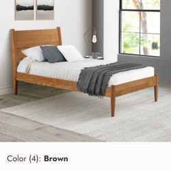 Mid Century Panel Bed