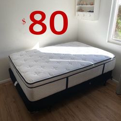 Brand New Queen Size Bed, Box Spring, and Frame.