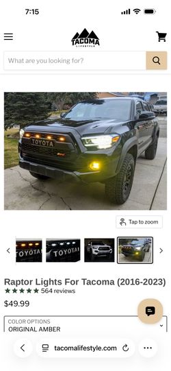 Raptor lights for Tacoma grill (2016-2023)