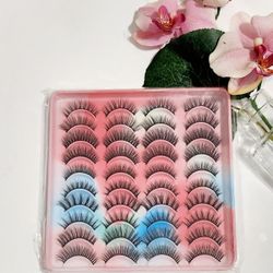 20 Pairs Natural Look Mixed Size Eyelash False Lashes Lash Women's Gift