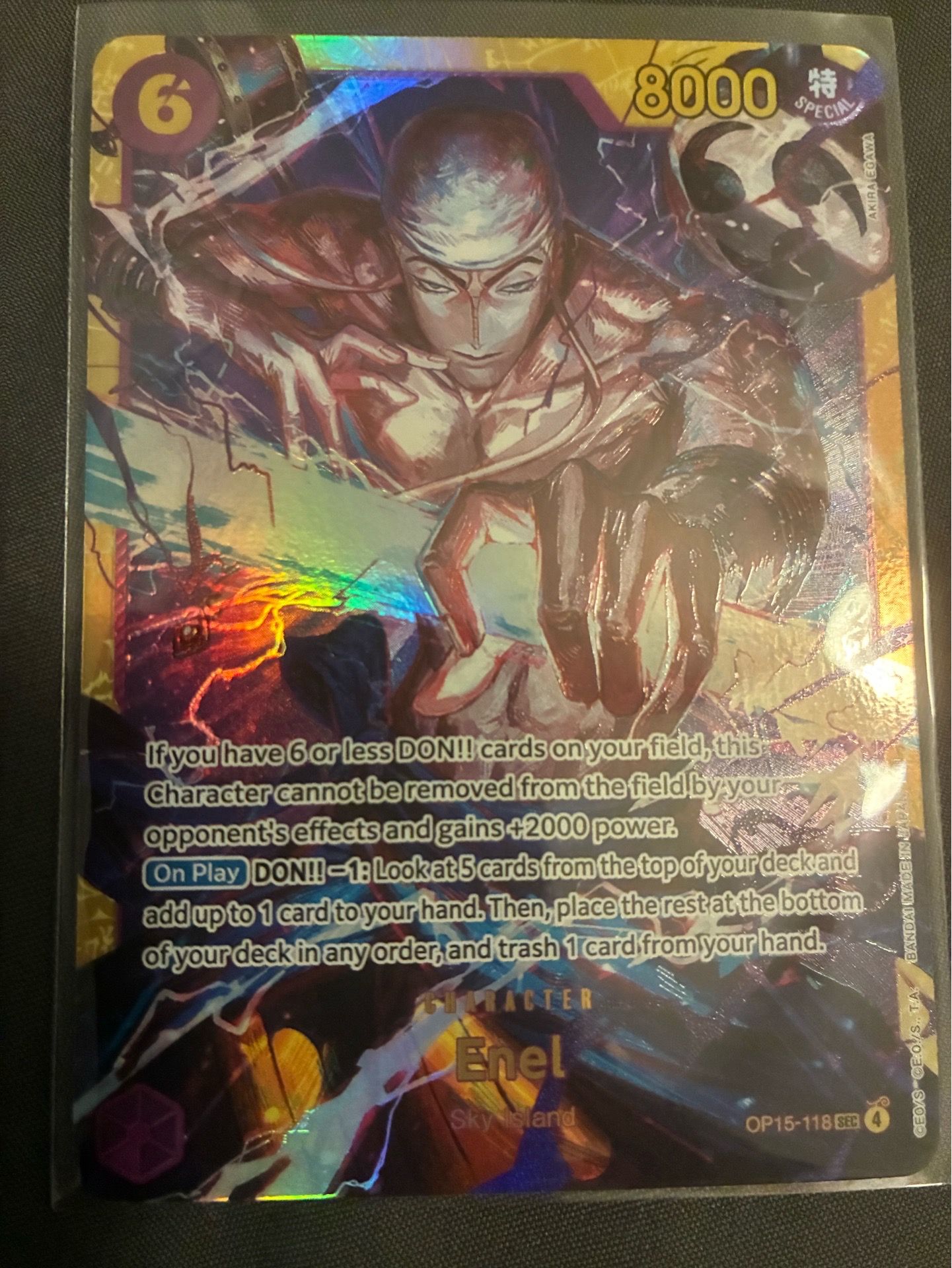 One Piece Enel Secret rare OP15