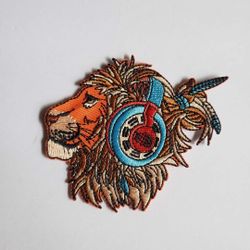 Lion 🦁 KIDS Iron On Patch Cat Leo Music 