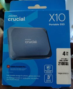 Crucial X10 4TB External SSD $349