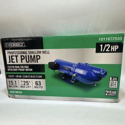🔥 1/2 HP Cast Iron Shallow Well Jet Pump