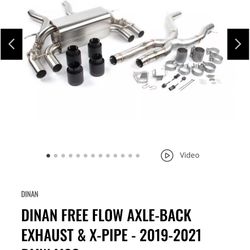 DINAN FREE FLOW AXLE-BACK EXHAUST & X-PIPE - 2019-2021 BMW M2C