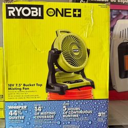 Ryobi 18v Bucket Top Misting Fan