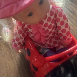 Doll & Push Cart