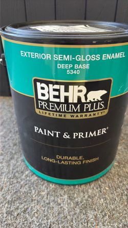 Behr premium exterior semi-gloss enamel paint &primer