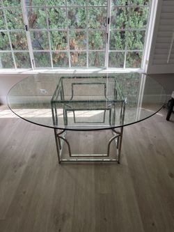 Large Glass Dining Table