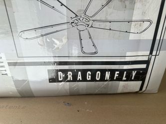 Dragonfly 72" Satin Nickel Ceiling Fan - Grey Mylar Blades