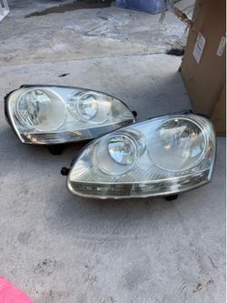 OEM Volkswagen MK5 Headlights Set Used Halogen 1K(contact info removed)S 1K(contact info removed)S Genuine