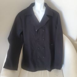 Men's Black Coat Size L / Abrigo Para Hombre