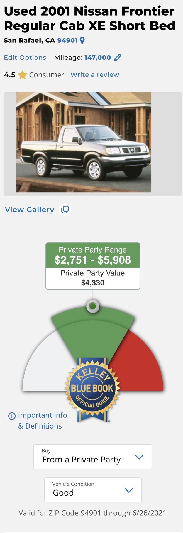 2001 Nissan Frontier
