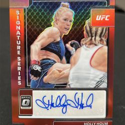 2023 Panini Optic UFC Signature Series Red Prizm #SS-HHM Holly Holm /199
