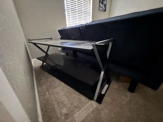 Black and Silver entertainment center