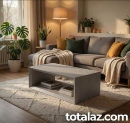 Rectangular Coffee Table with Shelf
