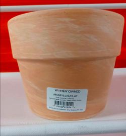 🔥6” Round Marbled Terracotta Clay Planter Flower Pot