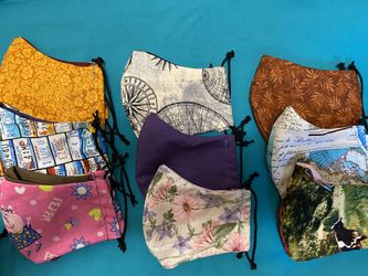 Mask 2 ply with pocket for filter $7 each or 3/$18