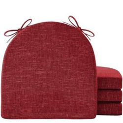 New Chair Cushions for Dining Chairs with Ties and Removable Cover, Dining Kitchen Chair Pads