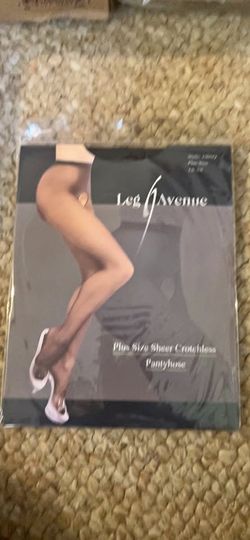 Leg Avenue Plus Size Sheer Crotchless Pantyhose