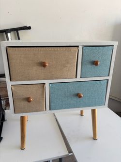 Small-4 drawers  fabric storage cabinet-nightstand