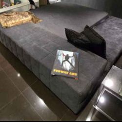 Square Peninsula Bed KING SIZE By Italian Designer Guiseppe Vigano