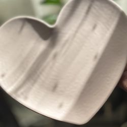 Blush Pink Heart Plates 