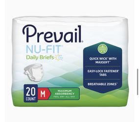 Prevail diaper briefs size M 20pack