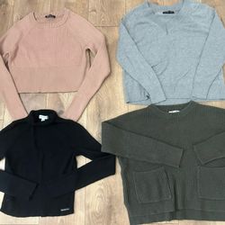 Sweaters women sweater lot of 4 size XS Small banana republic Calvin Klein  Small pretty garden  XS banana republic  XS madewell XS Calvin Klein