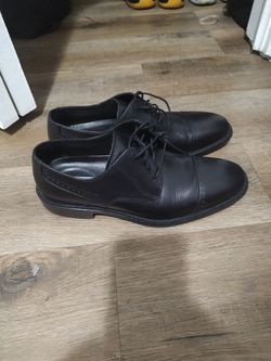 Johnson Murphy Black Leather Oxford Dress Shoes Like New