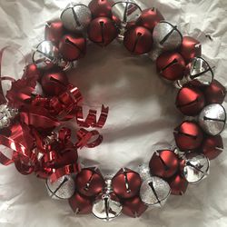 Red & Silver Jingle Bell Wreath