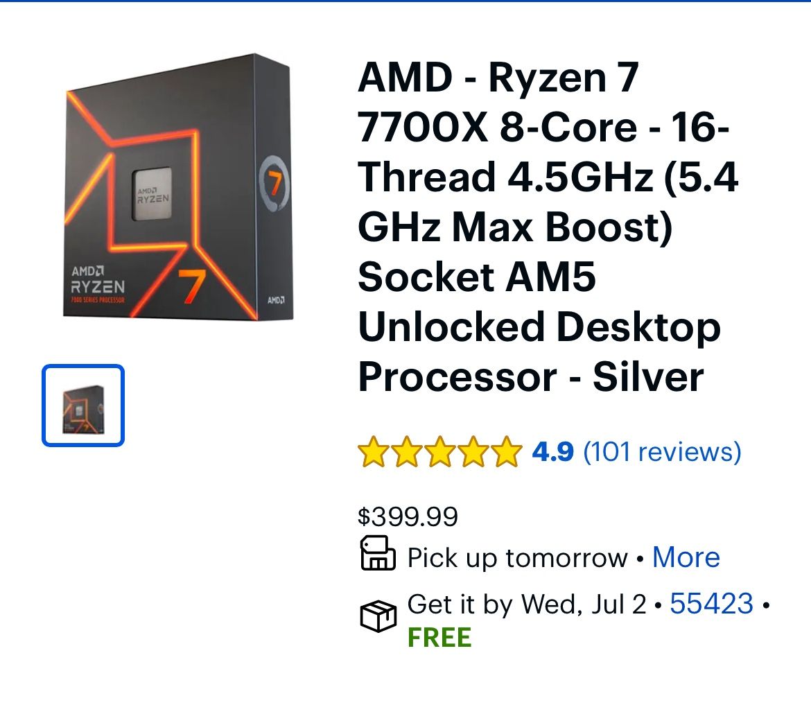 Brand new! Ryzen 7 7700X
